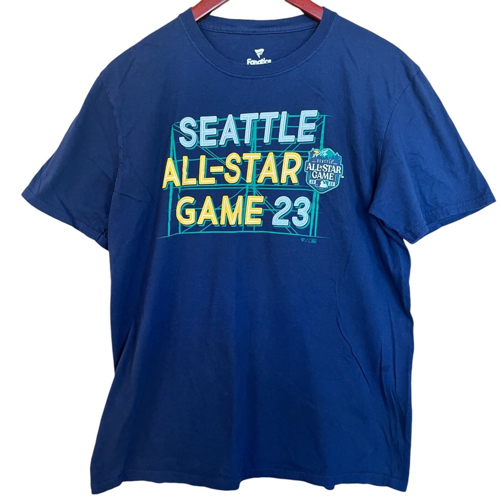 Fanatics 2023 MLB All Star Game Seattle T-Shirt Large Blue Midsummer Classic